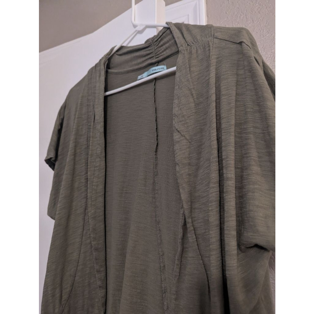 Women's Maurices Olive Green Short Sleeve Shrug XL